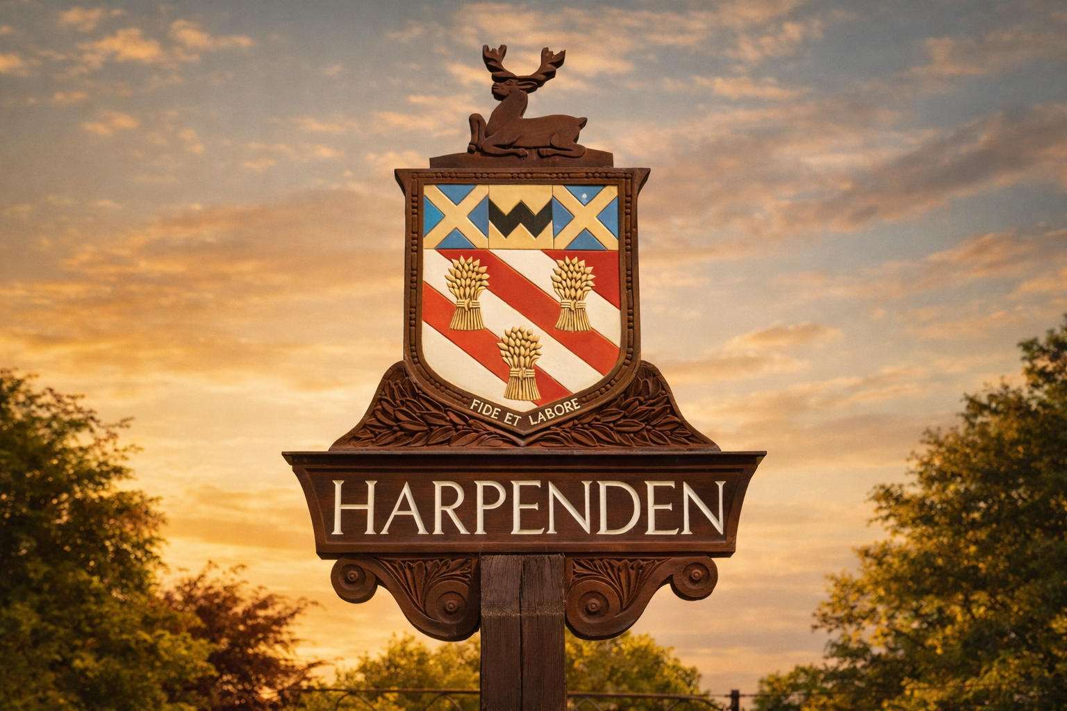 The Harpenden Coat of Arms Sign