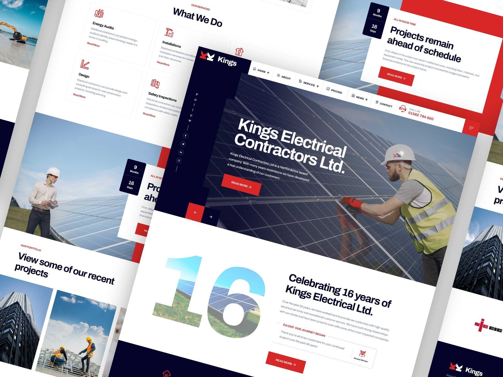 Kings Electrical website design