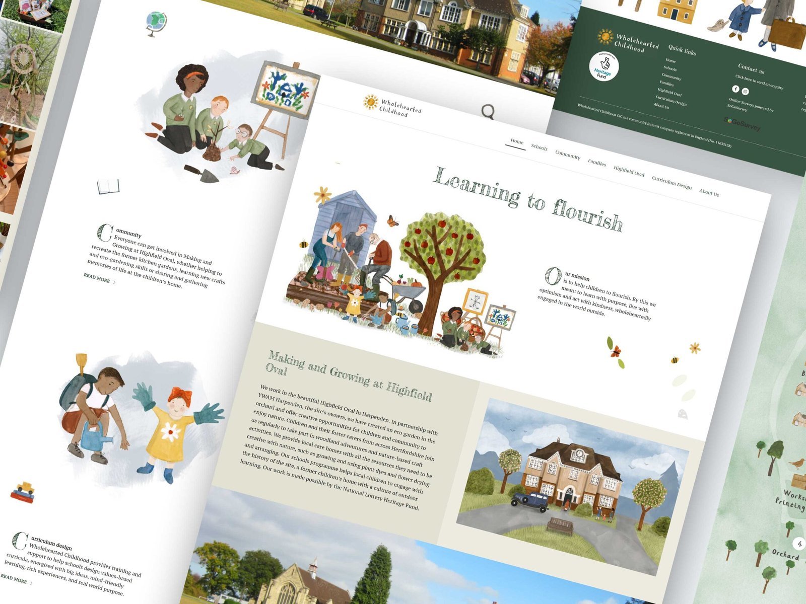 Wholehearted Childhood website design