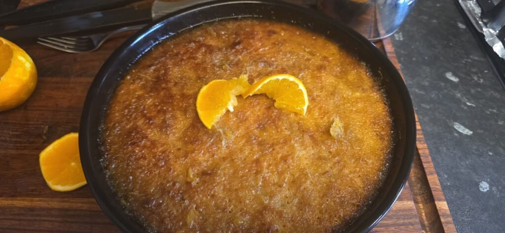 Portokalopita, Greek orange filo cake, at Kalimera, Harpenden